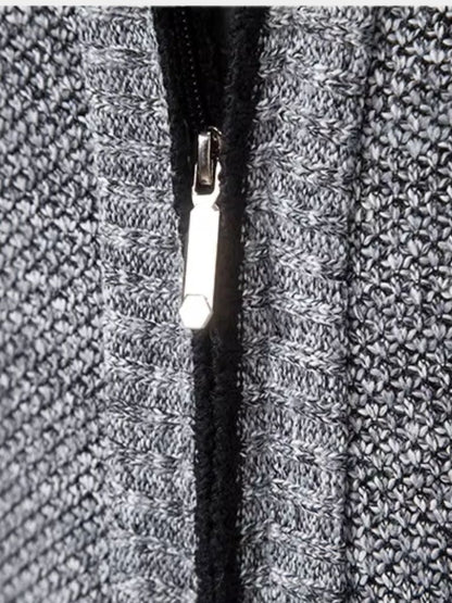 Men’s Knit Sweater – Elegant Full Zip Casual Everyday Knitwear