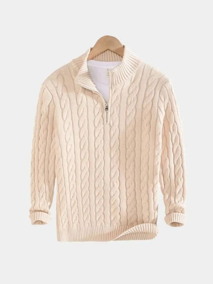 Men’s Knit Sweater – Essential Half Zip Casual Everyday Knitwear