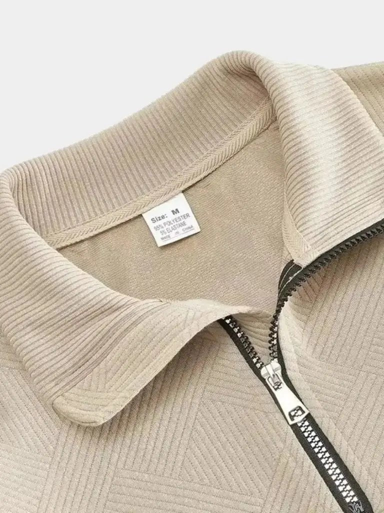 Men’s Knit Sweater – Essential Henley Quarter Casual Everyday Knitwear